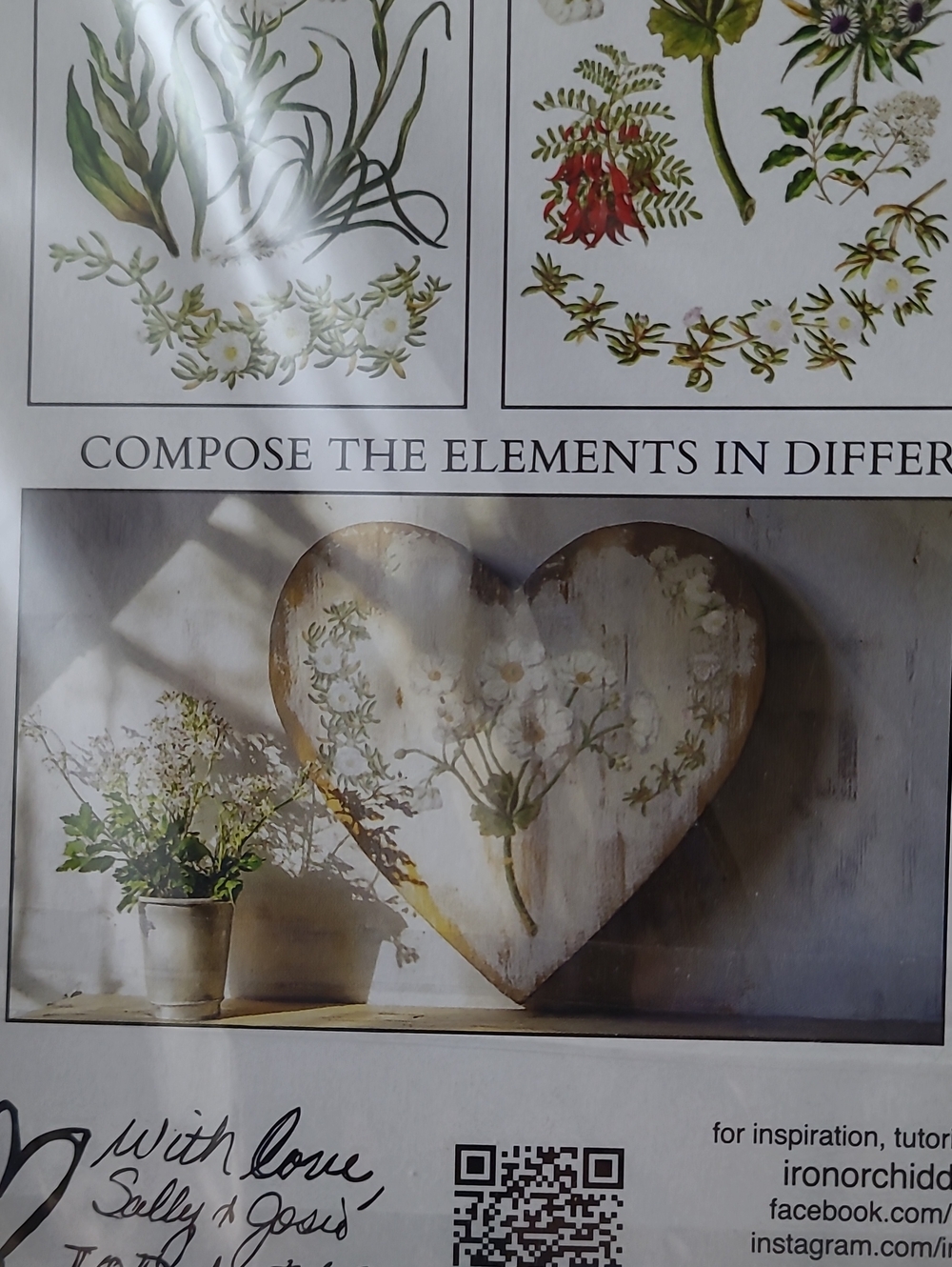 NEW IOD Iron Orchid Designs Transfer Sarah Featon's Botanicals 8 Sheets 8" x 12" - Picture 6 of 9